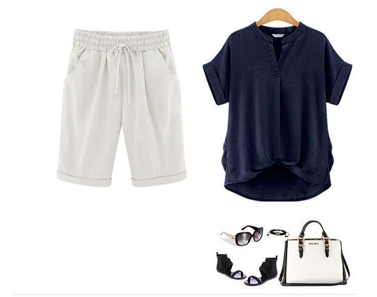 Alexandria | Lässige Übergrößen-Shorts mit elastischem Bund