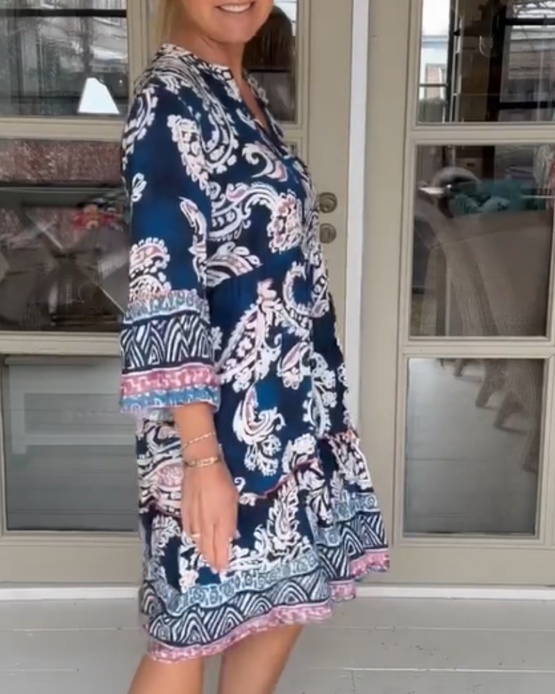 Demie | Lässiges Boho-Print-Kleid für Damen