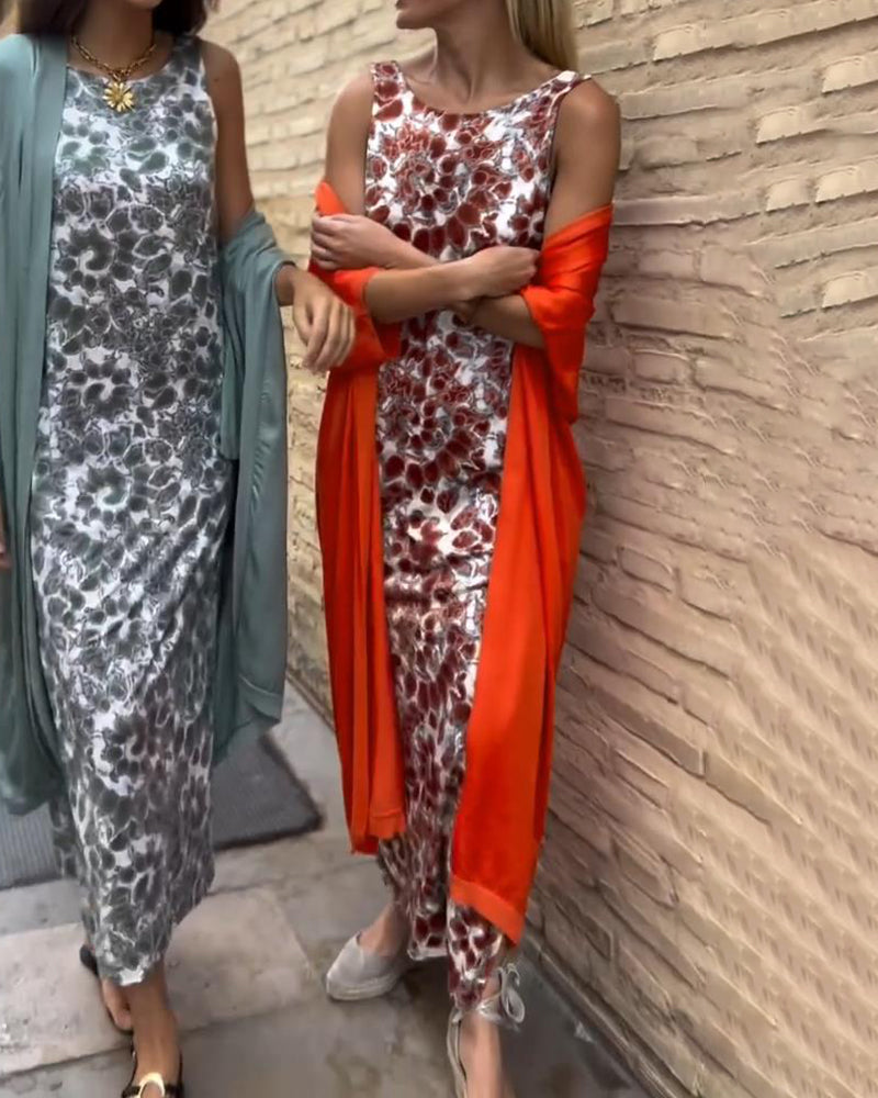 Vivina | Geblümtes Kleidungsstück & Kimono-Set