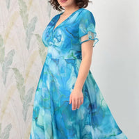 Vannesa | Stilvolles Chiffonkleid mit sanften Wellen