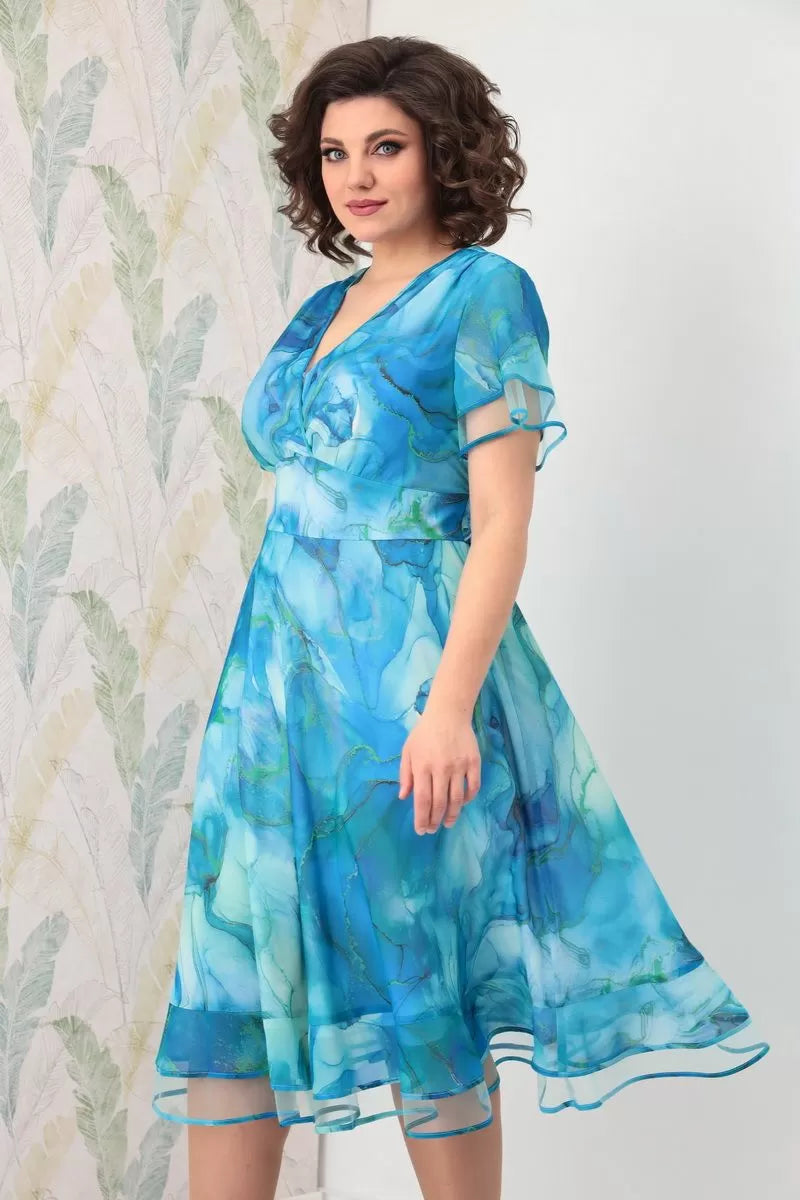 Vannesa | Stilvolles Chiffonkleid mit sanften Wellen