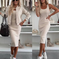 McKinley | elegantes Midikleid im Doppelpack mit Bomber