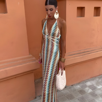 Conny | Boho Maxikleid mit offenem Rücken