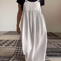 Molly | Lässiges einfarbiges Kleid mit Hosenträgern