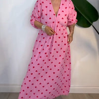 Maisy | elegantes Kleid mit Herzmuster