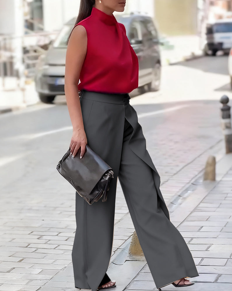 Rita | Asymmetrische Hose mit weitem Bein