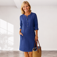 Mabel | elegantes Kleid mit einfachem Knopfverschluss