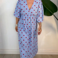 Maisy | elegantes Kleid mit Herzmuster