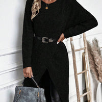 Kiara™ | Langes, Schlichtes Strickkleid für Damen