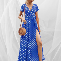 Savannah | Lässiges Kleid mit geteiltem Punktmuster