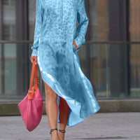 Keyla | modisches Kleid mit Leopardenmuster und Schlitz