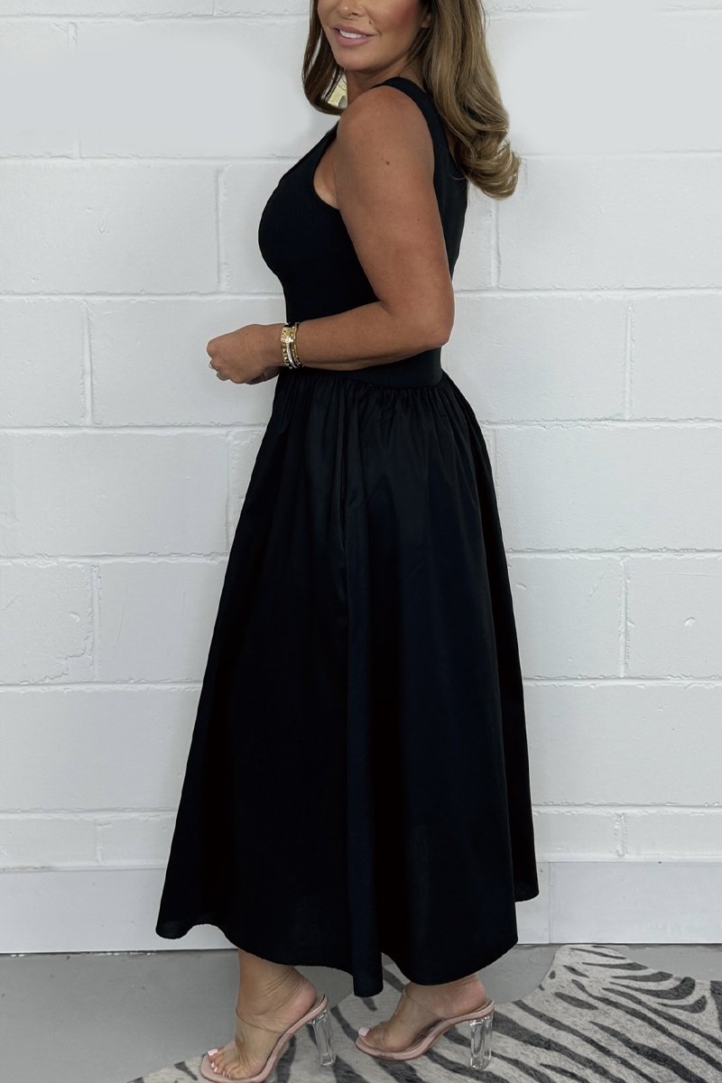 Itzel | Ärmelloses Midikleid mit Schlagseite