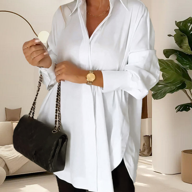 Selma | Luftiges Langarmhemd mit Schlitz