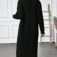 Kiara™ | Langes, Schlichtes Strickkleid für Damen