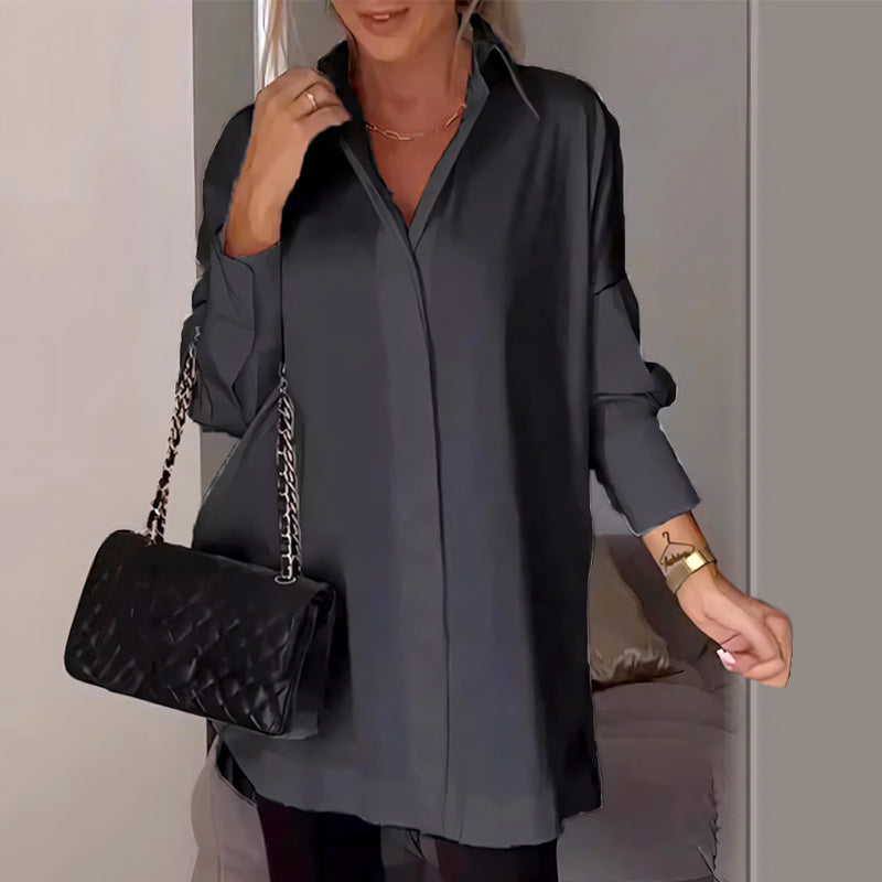 Selma | Luftiges Langarmhemd mit Schlitz