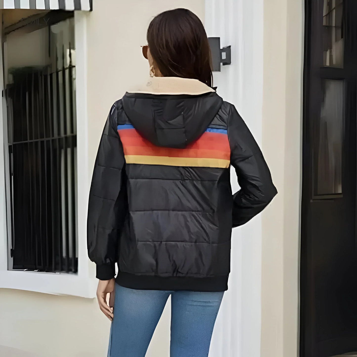 Shara | Gestreifter Sport-Hoodie