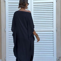 Ivy | femininer Kaftan mit fließendem Stoff und asymmetrischem Schnitt