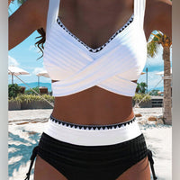 Caroline | bequemer zweiteiliger Bikini mit Kontrastnähten