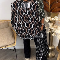 Zaniyah | lässige Bluse mit elegantem Muster