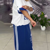 Hasela | Set mit Kapuze Kordelzug bedruckter Rock