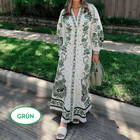 Devia | Besticktes Midikleid mit Kragen und Laternenärmeln