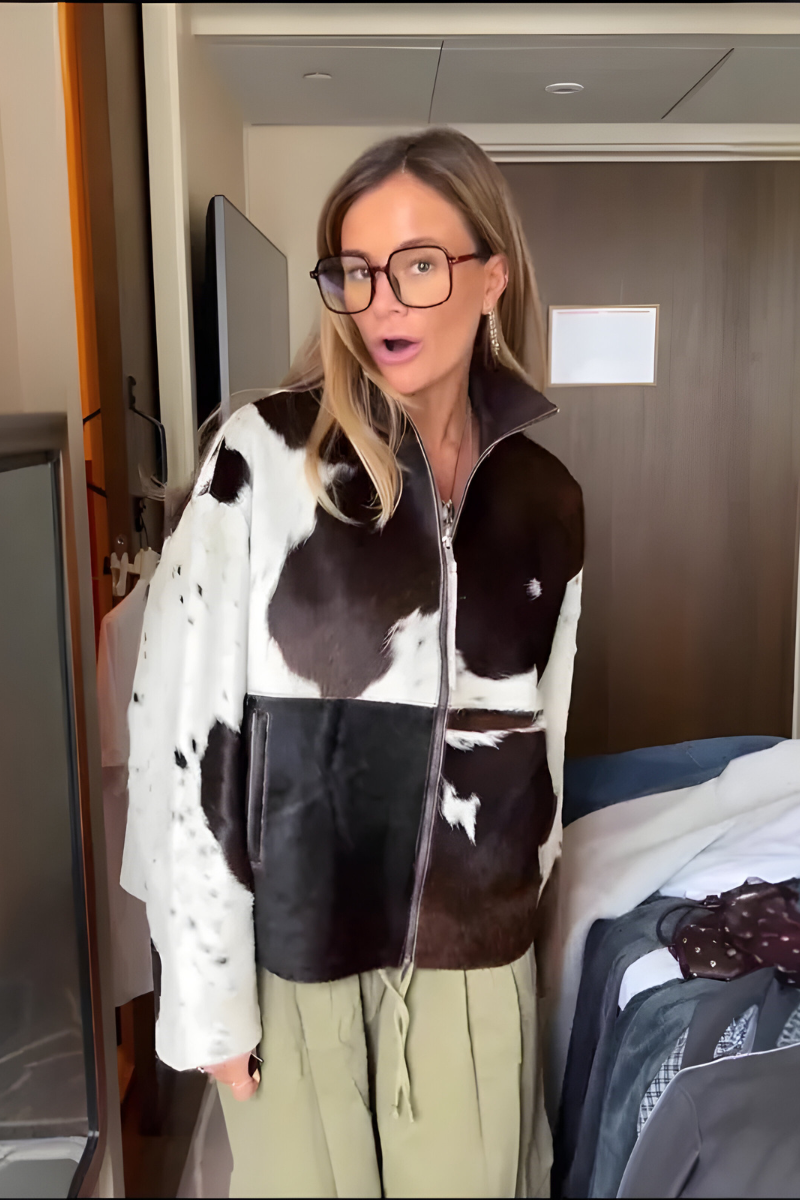 Mylia | Stilvolle Jacke mit Muster und Reißverschluss