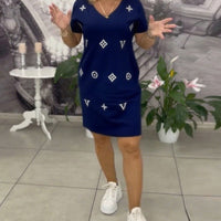 Hana | Kleid Mode V-Ausschnitt Kurzärmelig