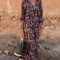 Cheyenne | modisches Kleid im Retro-Design mit V-Ausschnitt