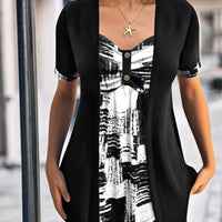 Lina™ | Elegantes Set mit gemusterter Bluse