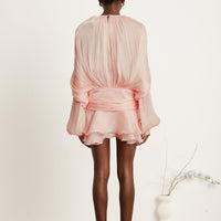 Emberlynn | rosa Minikleid mit gerafftem Design