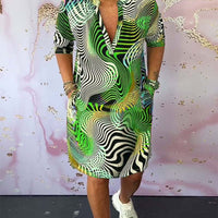 Ainsley | Sommerliches V-Neck-Kleid mit buntem Muster