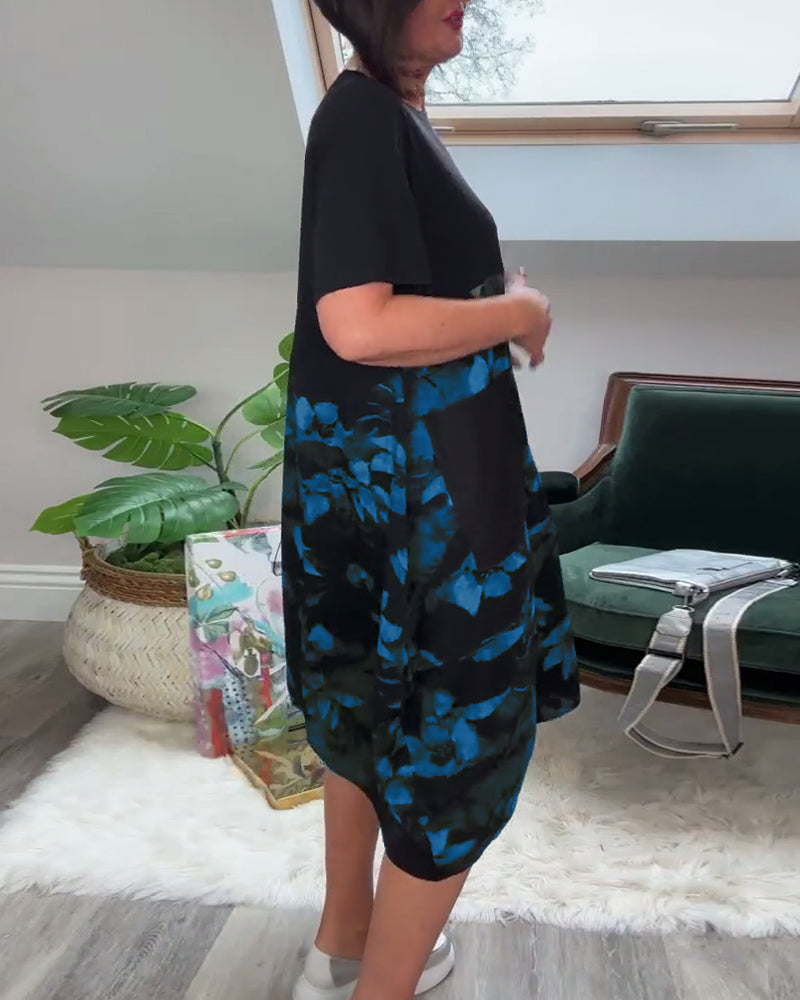 Norena | Patchwork-Kleid mit Blumenprint