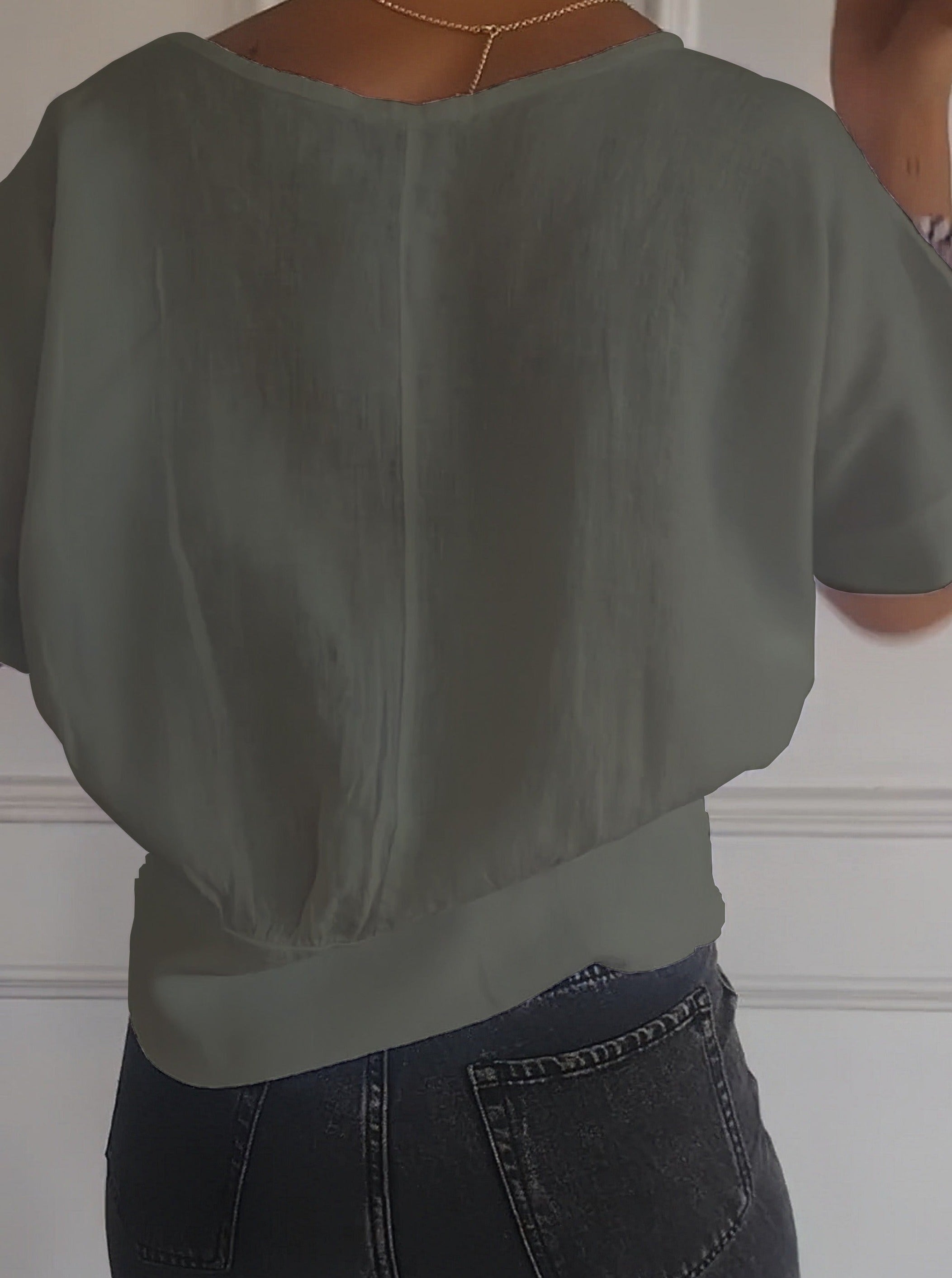 Nadia™ | Einfaches T-Shirt mit mittellangen Ärmeln