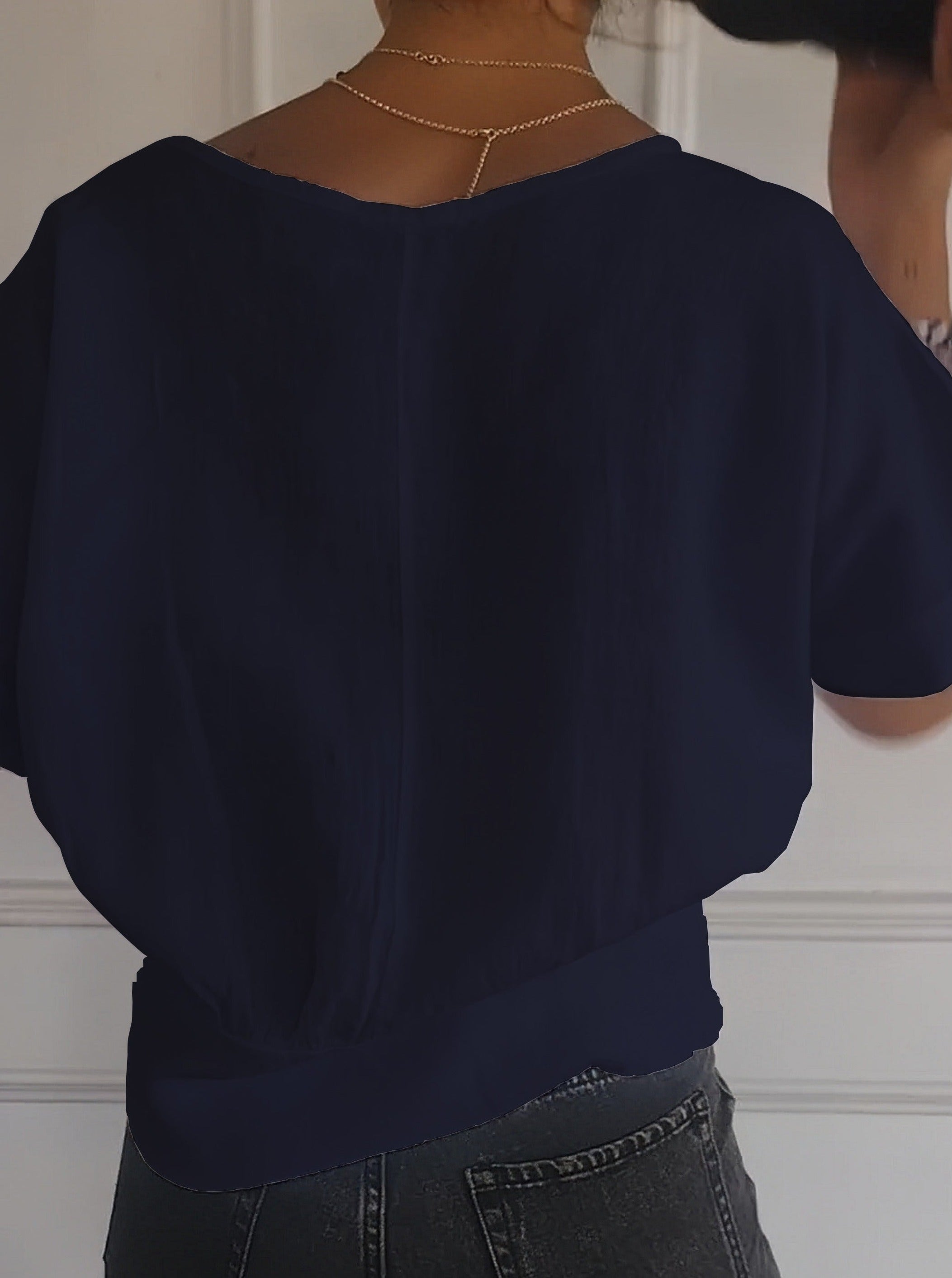 Nadia™ | Einfaches T-Shirt mit mittellangen Ärmeln