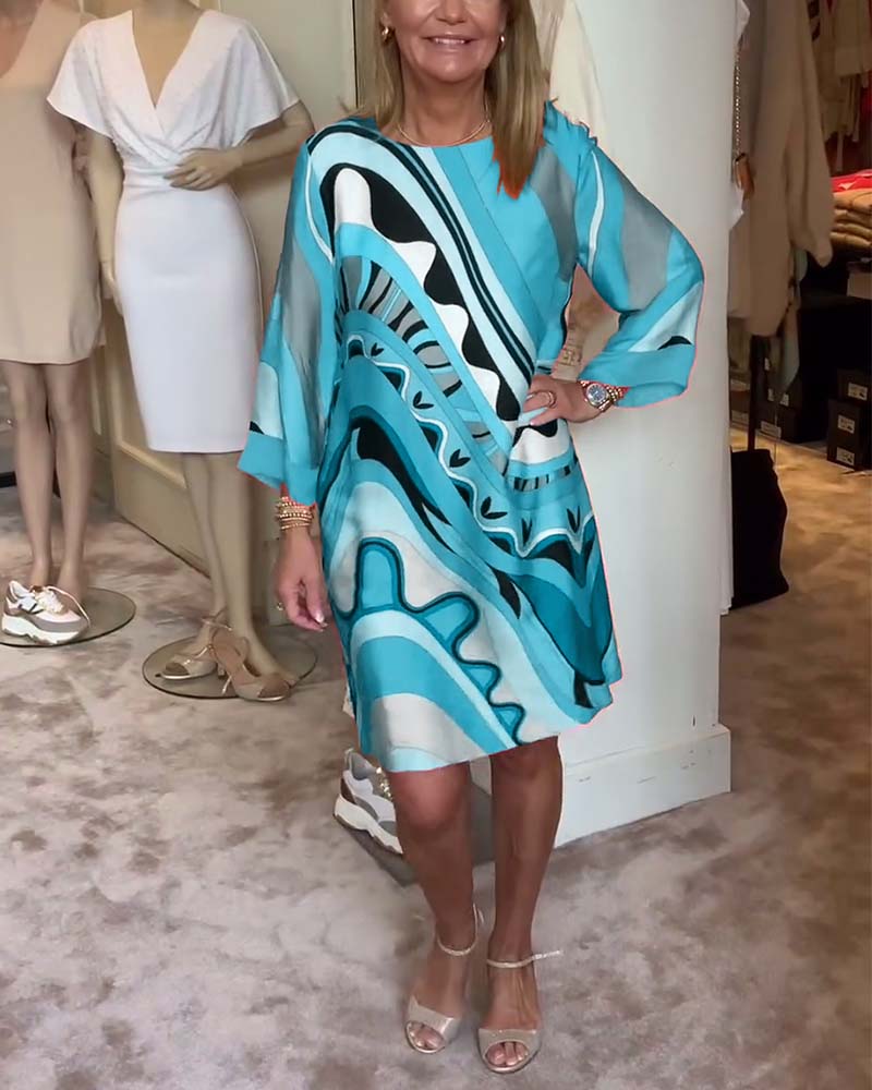 Puria | Mittellanges Kleid mit einzigartigem Druck