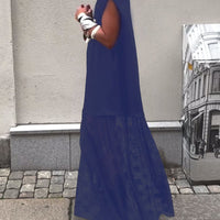 Milani | Patchwork Kleid, ärmellos & aus Mesh