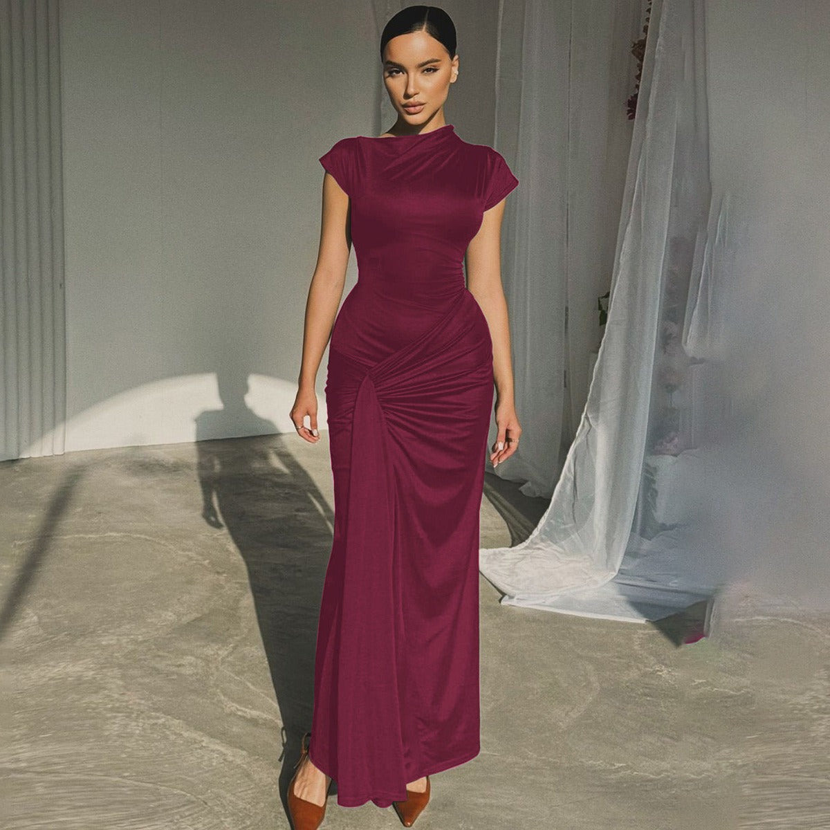 Averie™ | Leichtes Plisseekleid mit Kurzarm & Schnürung