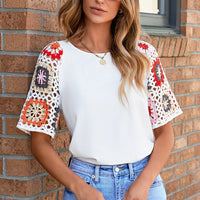 Meribeth | Häkel-Top mit Blumenmuster