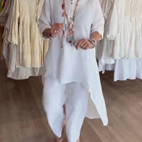 Liana | Eleganter Freizeitanzug aus Naturleinen