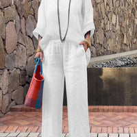 Taylor | Elegantes zweiteiliges Set aus Baumwolle und Leinen mit Farbverlauf