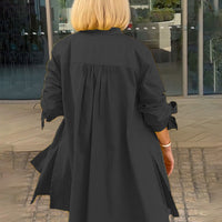 Tesla | Lange Hemdjacke aus Baumwolle für Frauen