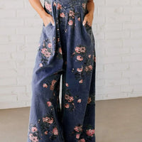 Meena | Geblümter Denim-Overall