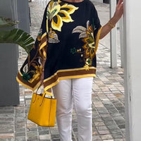 Emory | Kaftan-Top mit künstlerischem Druck