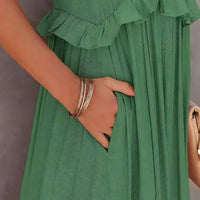 Jovilyn | Ärmelloses Kleid mit Rüschen