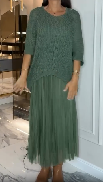 Shalyn | Set aus Mesh-Jumpsuit und Top