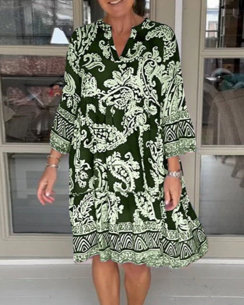 Demie | Lässiges Boho-Print-Kleid für Damen