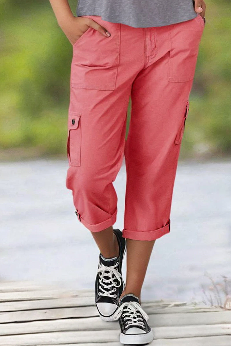 Harper | Lässige Cargohose mit halbhohem Bund und Bundfalten