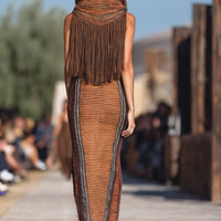 Piera | Stammes-Fransen-Maxikleid