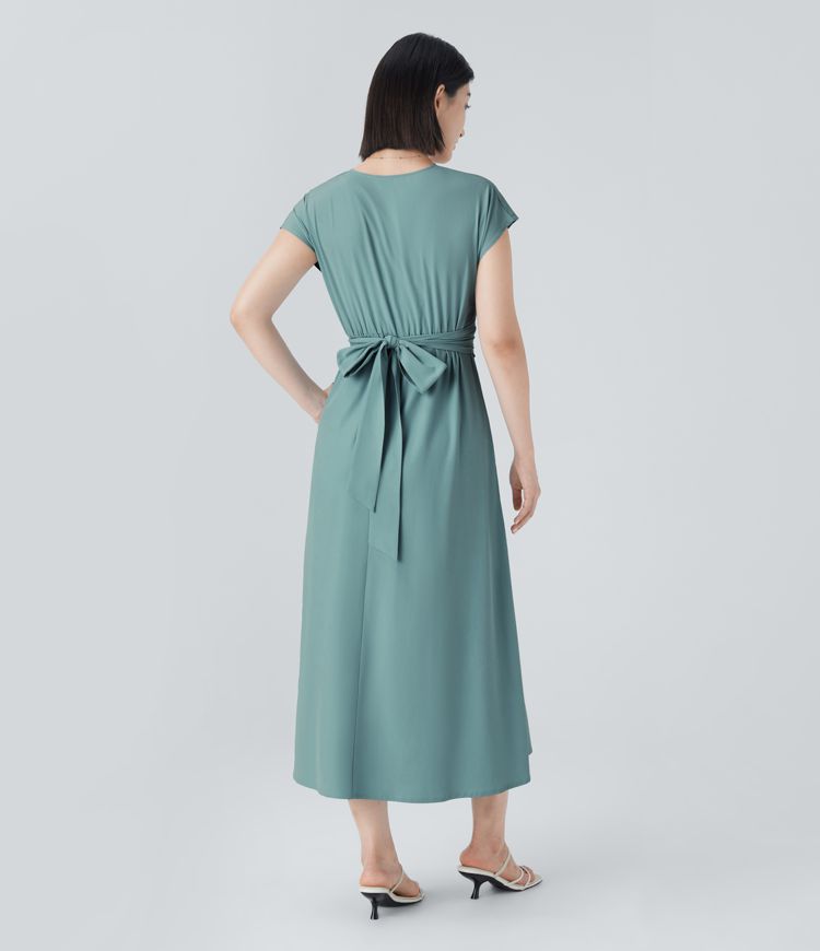 Ella | modisches Wickelkleid mit hoher Taille für Damen