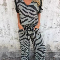 Sailor | Zweiteilig: Safari Chic Oberteil und Hose mit Zebradruck